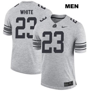Men's NCAA Ohio State Buckeyes De'Shawn White #23 College Stitched Authentic Nike Gray Football Jersey NN20S24QD